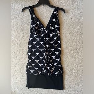 London Times Black&White Dress